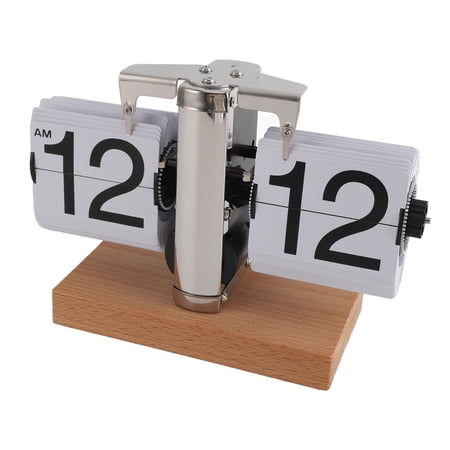 M Buder Large Number Auto Flip Desk Clock, Retro Vintage Tabletop Digital Clock with 304 Stainless Steel & M Buder Large Number Auto Flip Desk Clock, Retro Vintage Tabletop Digital Clock with 304 Stainless