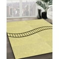 thumbnail image 3 of Ahgly Company Machine Washable Indoor Round Transitional Corn Yellow Area Rugs, 6' Round, 3 of 7