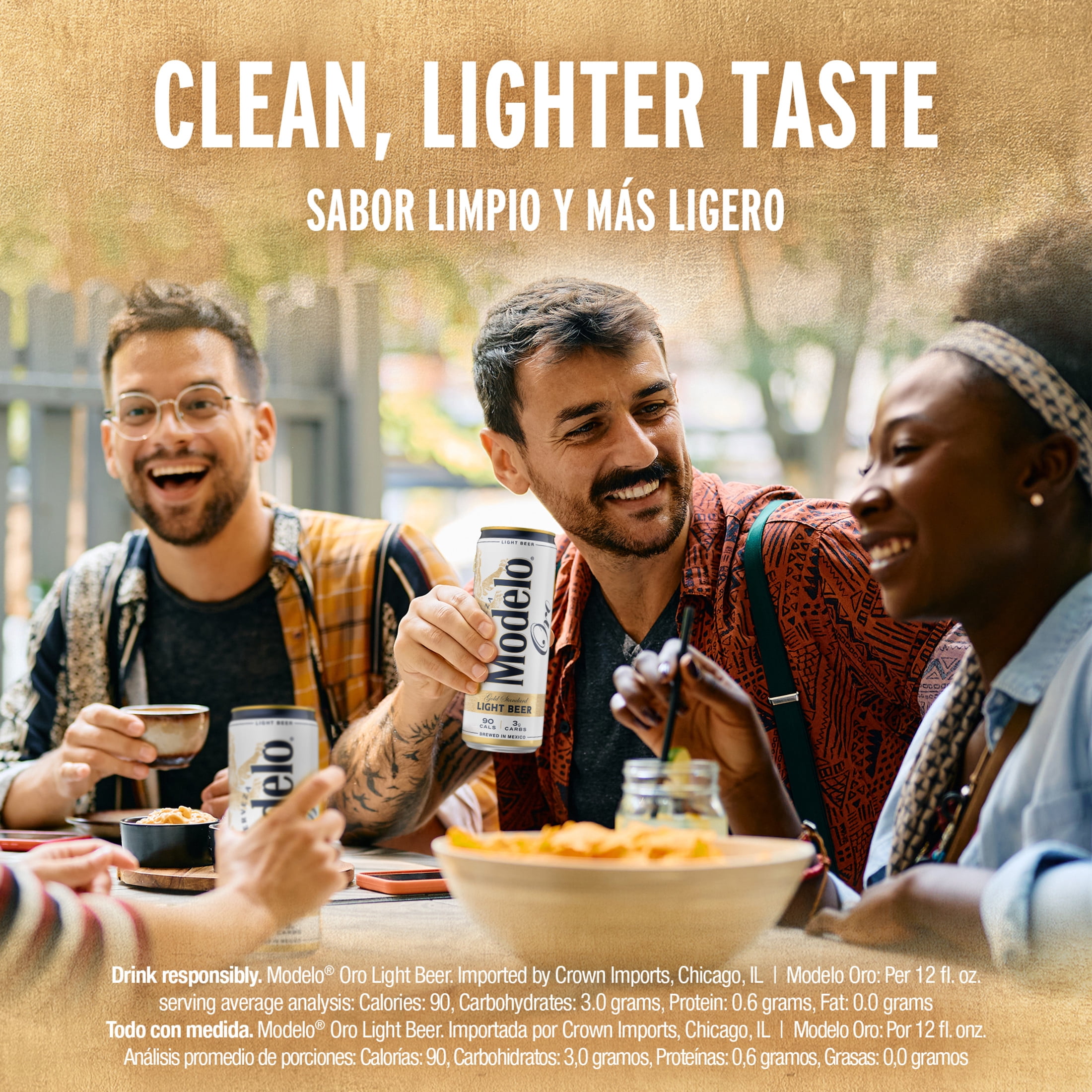 Modelo Oro Mexican Lager Import Light Beer, 24 fl. oz. Single Beer Can, 4.0% ABV