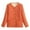 Orange, variant on ​Women's Autumn/Winter Short Cotton Jacket: Sherpa-Lined w/ Diamond Quilted Pattern & Button Closure - Warm Casual Commuting​