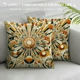 thumbnail image 3 of Leisuo Monstera Pillow, Solar Eclipse Moon and Nature Abstract Boho Mid Century Style, Decorative Standard Size Printed Pillowcase Beige Burnt Orange Black, 3 of 5