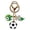 #24【1x Soccer Keychain】【3.35"L x 2.36"W】, variant on Creative Fitness Keychain, Lightweight, Set Dumbbell Barbell Kettlebell Water Bottle Pendant Gym Motivational Accessory for Backpack Purse Bag Charm Workout Lovers Gift Unisex by HAODEJW