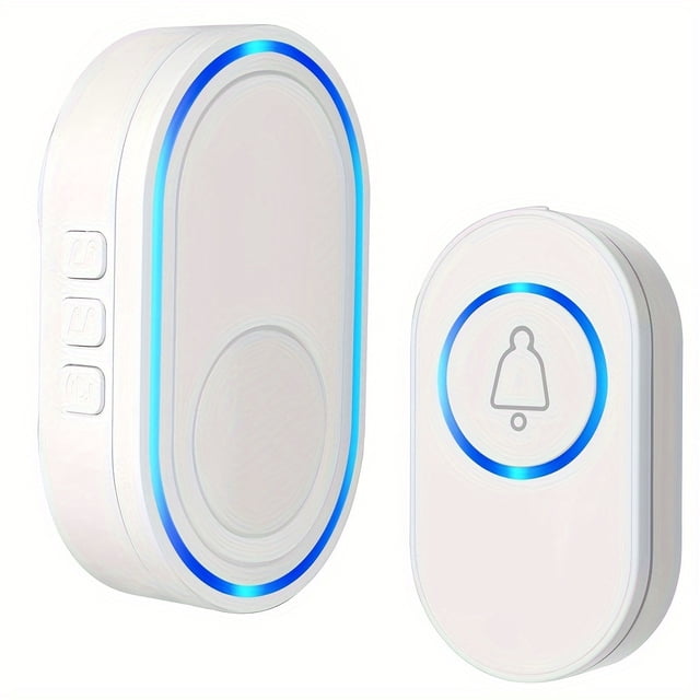 HLONK Wireless Doorbell 39 Music LED Flash Security Alarm Intelligent US Plug Door Bell Chime Kit