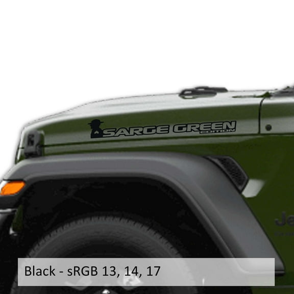 Collectible Decals Sarge Green Edition Side Hood Vinyl Decal (Pair)