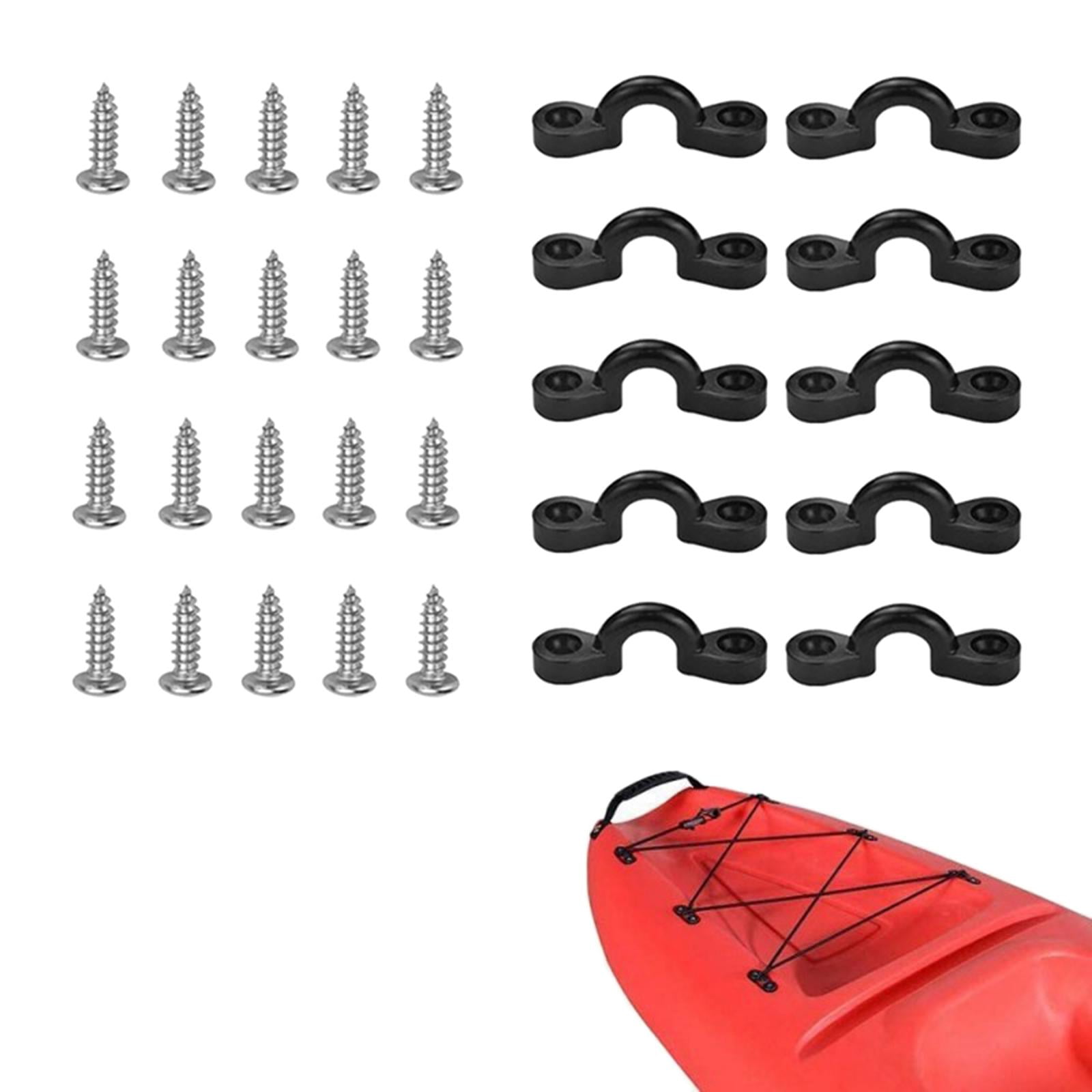 10Pcs Kayak Pad Eye Deck Rigging Set Hardware Fittings Deck Loop Pad