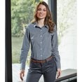 thumbnail image 3 of Premier - Camisa de manga larga microcheck para mujer (Azul marino/ Blanco), 3 of 6