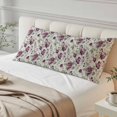 thumbnail image 4 of Spring Floral Body Pillow Cover 20 x 60 Inch Decorative Pillow Cover Red Flowers Leaves Botanical Vintage Beige Lumbar Pillowcase Seasonal Rectangle Cushion Case for Couch Sofa Bed Living Room, 4 of 9