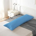 thumbnail image 2 of HNB Store Body Pillow cases 600TC Egyptian Cotton Pillow Case | Zipper Body Pillowcase 21x56" inch | 1 Pieces Pillow Case | Mediterrian Blue, 2 of 7