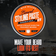Wild Willies Medium Hold Texturizing Jar Beard Styling Paste, Balm 2 oz, Travel Size