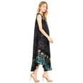 thumbnail image 4 of Sakkas Starlight Second Caftan Tank Dress/Cover Up Tie Dye Womens Beach Kaftan - 35-BlackMint - One Size, 4 of 5