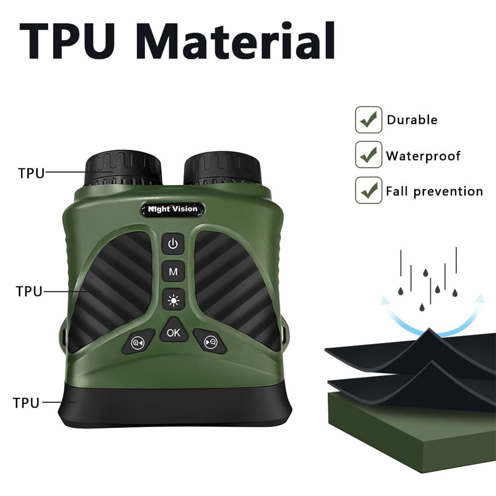 2024 New 40M 2.5K Hd Goggles Infrared Binoculars, with 3'' Large Screen 8X Digital Zoom, Rechargeable Lithium Battery, for Travel Camping