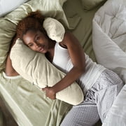 Avana Uno Memory Foam Snuggle Pillow for Side Sleepers, Cloud/Camel