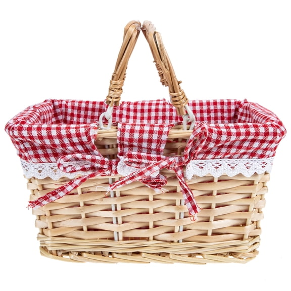 Picnic Basket with Food Snack Holder Flower Storage Container and Multi purpose Basket