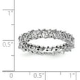 thumbnail image 3 of Sterling Silver Fancy Cubic Zirconia Eternity Band Ring Size 7, 3 of 7