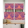 thumbnail image 2 of Tiger Short Blackout Curtains 30 Inch Long Abstract Modern Rod Pocket Kitchen Curtains, 2 Panels Thermal Insulated Room Darkening Drapes for Bedroom, 42"W x 30"L, 2 of 5