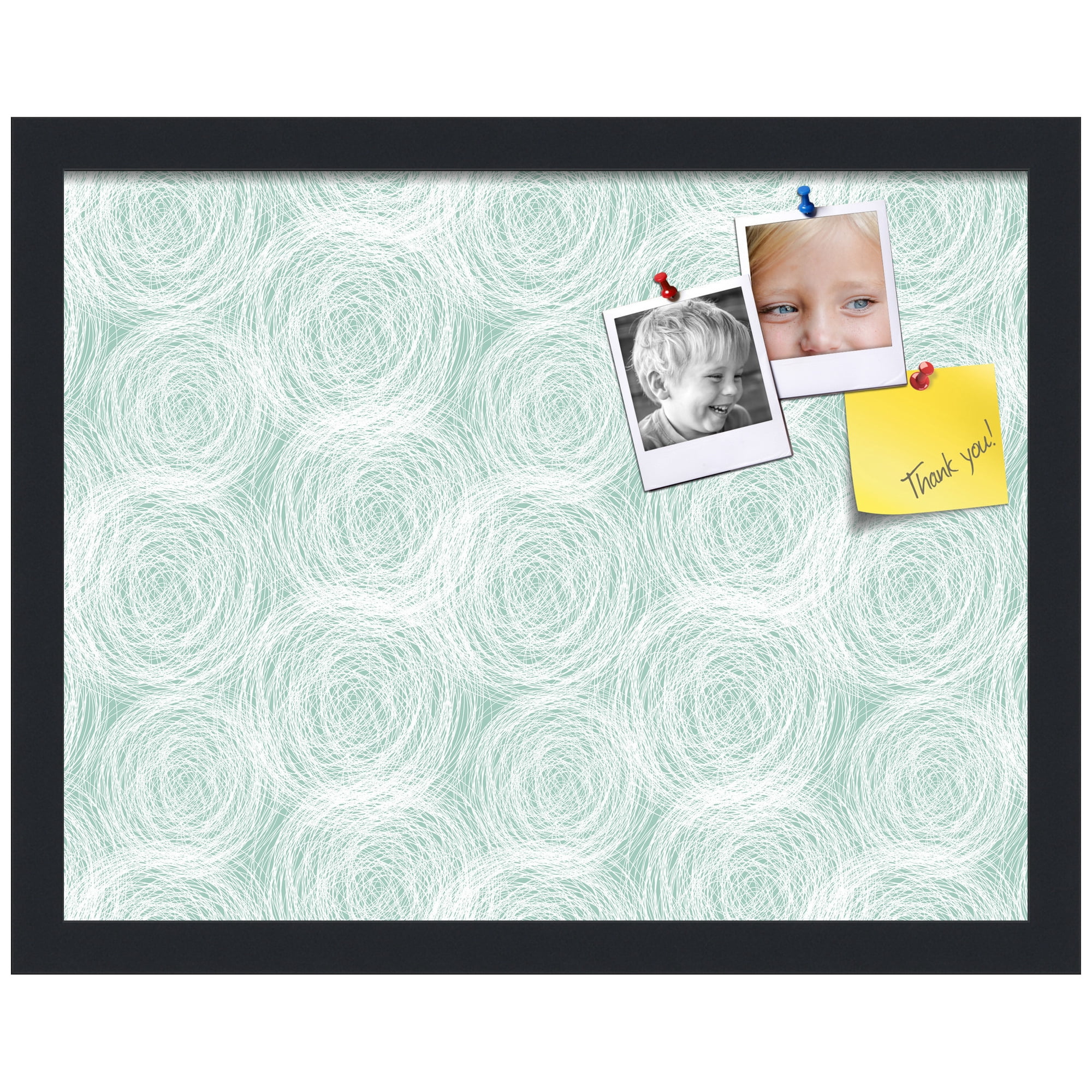 PinPix ArtToFrames 16x12 Custom Cork Bulletin Board    Poster Board Has a Fabric Style Canvas Finish, Framed in Satin Black (PinPix-1926)
