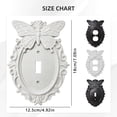 thumbnail image 3 of 3D Butterfly Light Switch Cover, Black Vintage Ornate Single Toggle Wall Plate, 3 of 5