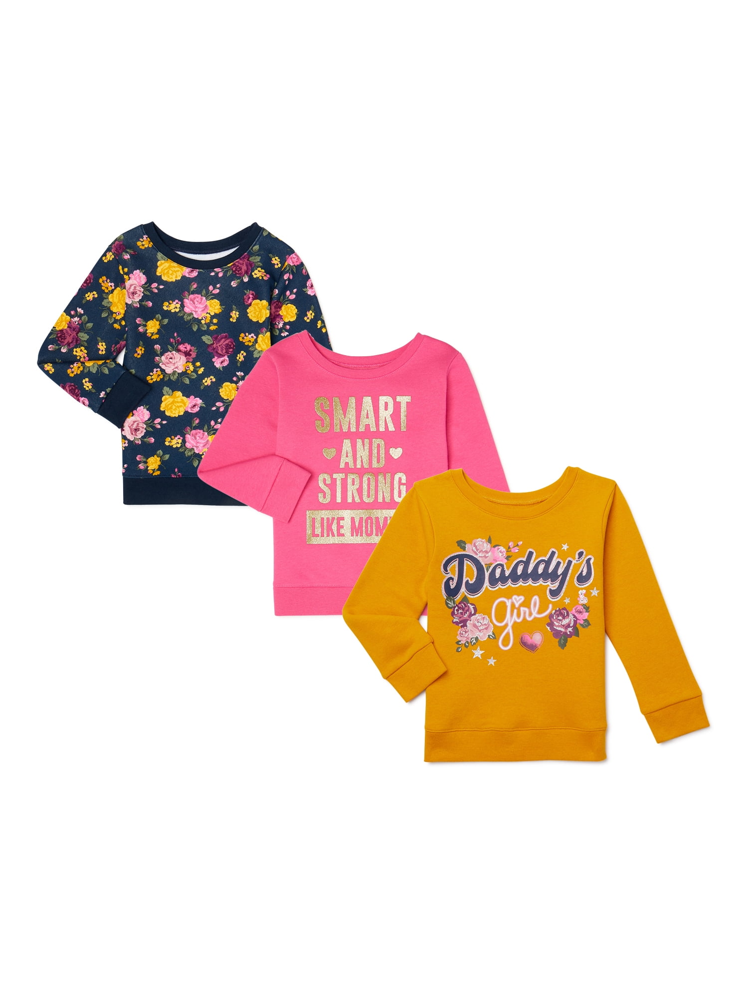 Garanimals Toddler Girls Fleece Sweatshirts, 3-Pack - Walmart.com