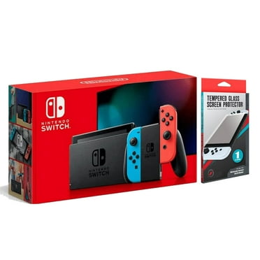 Nintendo Switch with Neon Blue and Neon Red Joy Con Bundle (JP Edition) Powever Exclusive Bundle