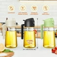 thumbnail image 4 of Oil Sprayer for Cooking, 2 in 1 Olive Oil Dispenser Bottle for Kitchen, 16oz/470ml Premium Glass Oil Bottle, Food-grade Oil Mister for Air Fryer, Salad, Frying, BBQ (White+Green), 4 of 7
