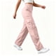 thumbnail image 3 of Pantalones Cargo Mujer Pierna Ancha Elástico Talle Alto Ligero Pantalones De Senderismo Casual Holgado Moda Ropa De Calle Y2k Trajes, 3 of 7