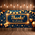 thumbnail image 5 of Gold Balloons Thank You Banner Decorative Design Appreciation Banner for Office Party Employee Celebration Indoor Decoration, 5 of 7