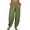 Green, variant on Cotton Full-Length Oversized Loose Fit Cargo Pants for Women Blue Sleepwear Weekend Elastic Solid Pockets Long Waist Casual Trousers 4XL