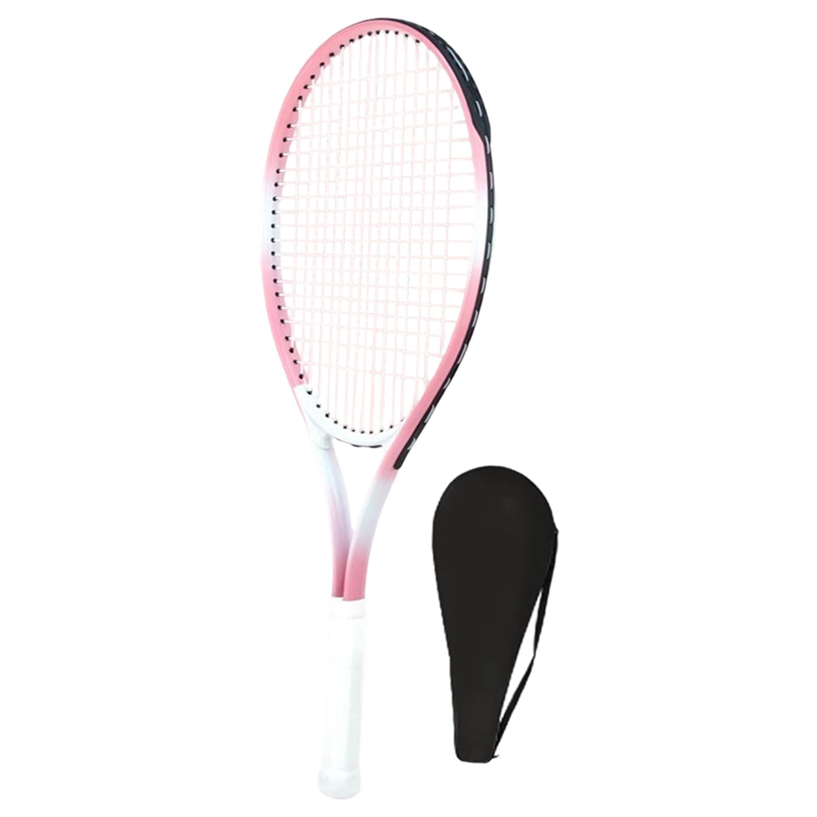 Axioma Adult Alloy Tennis Racket Portable Pre Strung Racket for Training Tennis Racquet Pink
