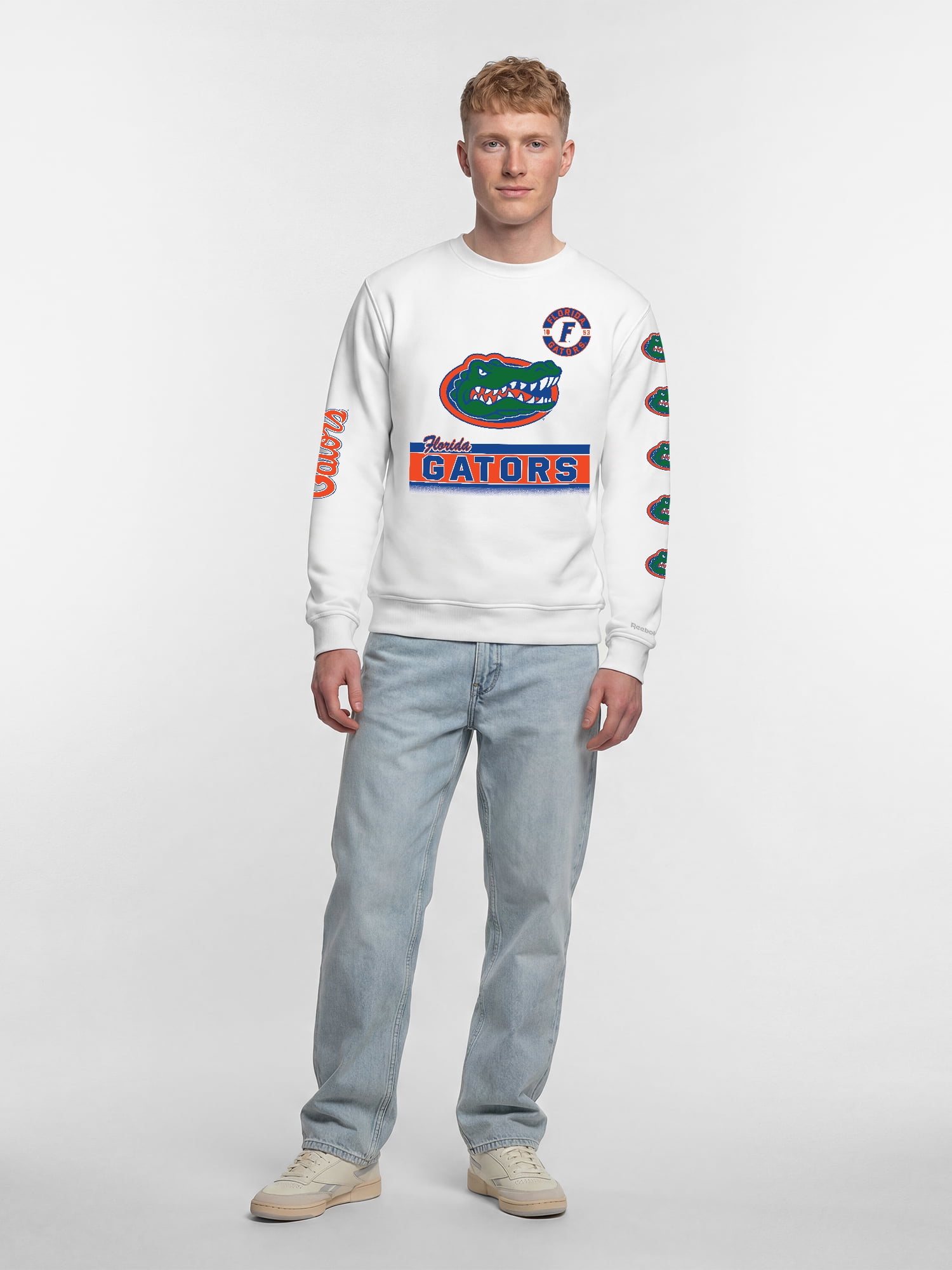 Florida Gators Reebok Mens White Crew Sweatshirt