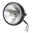 thumbnail image 2 of Motorcycle Retro Black Shell White Lens Headlight for GN125 Universal, 2 of 7