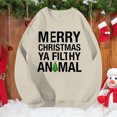thumbnail image 3 of Mens Christmas Fall Plus Size Hoodless Pullovers for Fashion Sweatshirts with Holiday Logo Print Made of Polyester with Comfortable for Daily and Home Wear, 3 of 3