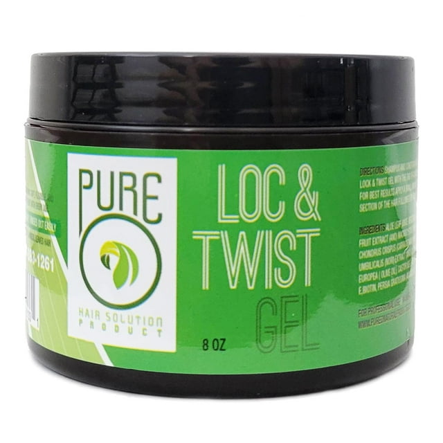 Pure O Hair Solution Producto Lock & Twist Gel 8 Oz (Paquete de 1)