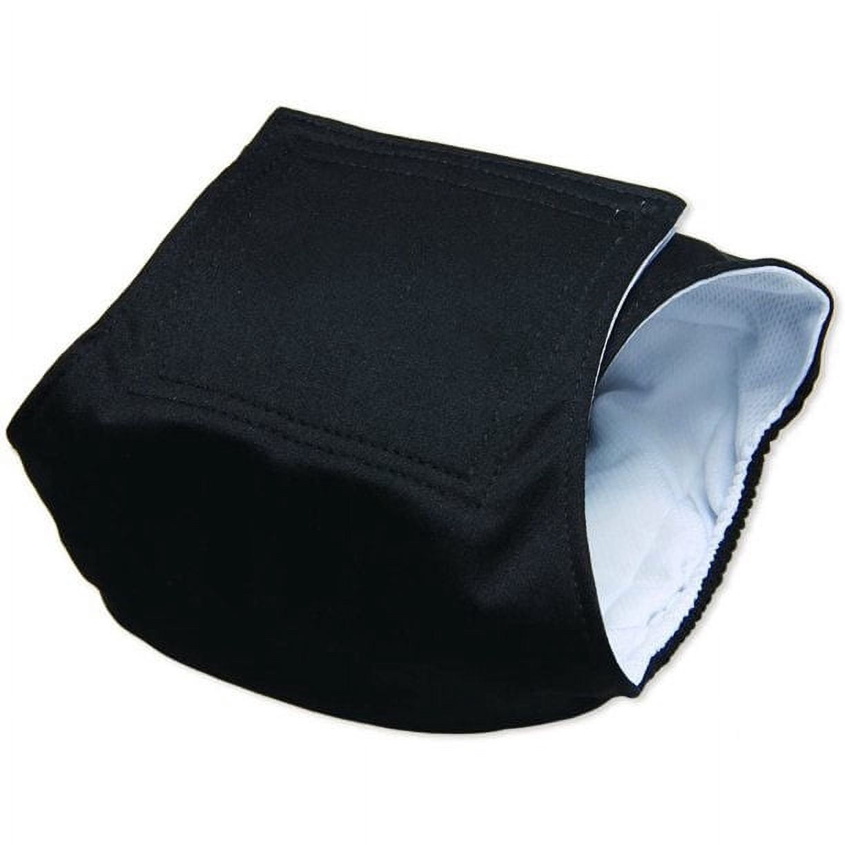 Genwiss Washable Reusable Male Dog Belly Bands, Black, Size L, 3 Count