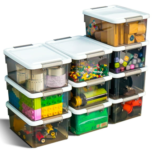 Small Stackable Storage Bins Lids