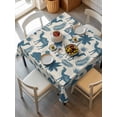 thumbnail image 6 of Tropical Plants Table Cloth, Waterproof Tablecloth for Square Tables, Summer Farmhouse Vintage Blue Camels Reusable Washable Fabric Table Cover for Restaurant Kitchen Dining Tables 60"x60", 6 of 9