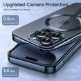 thumbnail image 5 of JETech Electroplated Case for iPhone 15 Pro Max 6.7-Inch, Camera Lens Full Protection, Compatible with MagSafe Wireless Charging, Shockproof Soft TPU Phone Cover (Blue), 5 of 7