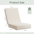 thumbnail image 2 of HIGOGOGO Corduroy Recliner Chair Cushion with Lumbar Support Pillow Soft Non-Slip 4" Thick Seat Pad Prevent Buttocks & Back Pain in Seniors (Beige, 21" Backrest), 2 of 8