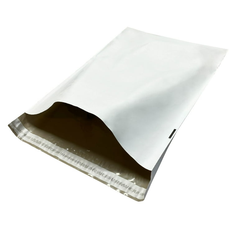 14.5 x 19 Poly Mailers Envelopes Shipping Bags White Perfora