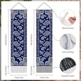 thumbnail image 3 of Paisley Pattern Tapestry Modern Wall Art Tapestry White Blue Wall Blanket Long Tapestry Wall Hanging 2 Tapestries with Tassel DIY for Living Room Bedroom Dorm Backdrop Decor Gifts DIY for Christmas, 3 of 7
