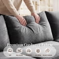 thumbnail image 4 of EnHomee Modular L-Shaped Couch for Livingroom Convertible Cloud Sofa Boneless Sectional Couch for Home, Grey(Corduroy), 4 of 13