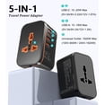 thumbnail image 2 of Adaptador de viaje AKWOR Worldwide con 2 USB C 2 USB A Más de 200 países, 2 of 8