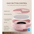 thumbnail image 6 of MelodySusie Cordless Rechargeable Nail Dust Collector, SProR Compact Vacuum Fan with Reusable Filter, Powerful Dust Suction Machine for Acrylic Gel Polish, Pink, 6 of 7