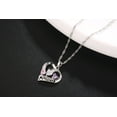 thumbnail image 4 of Emma Manor EM 14k White Gold-Plated Love Heart Women Pendant Necklace, 4 of 5