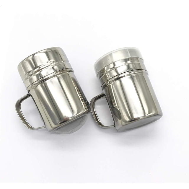 Wosthever 2 unids/set salero pimentero de acero inoxidable para coctelera de comedor coctelera de dragado de acero inoxidable Cocina y Comedor