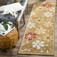 thumbnail image 3 of SAFAVIEH Blossom Linnaea Floral Flowers Wool Area Rug, Camel/Multi, 6' x 6' Square, 3 of 10
