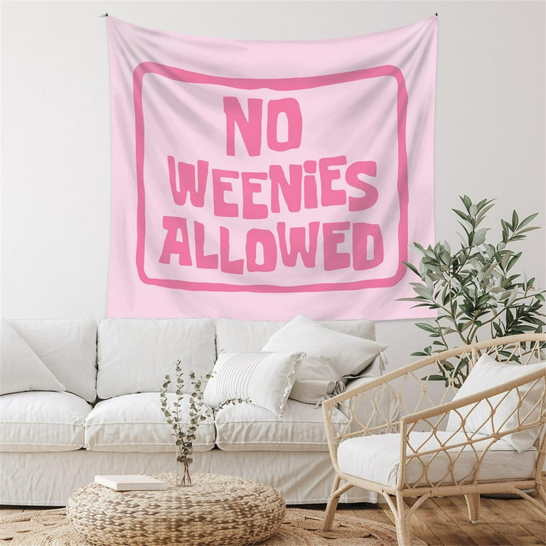 No Weenies Allowed Tapestry SpongeBob SquarePants Meme 40 60in Walmart