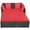 Red, variant on Kadyn Conversation Patio Porch Loveseat Chairs Furniture Set, Patio Furniture Sets Spacious Outdoor Rattan Daybed with Upholstered Cushions and Pillows-Red