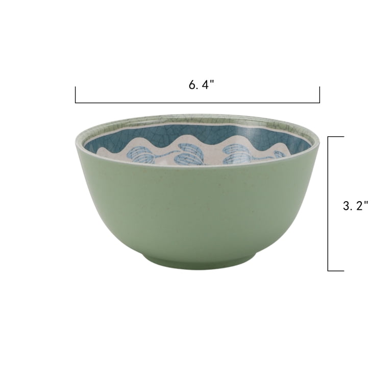Better Homes & Gardens 12 Piece Bamboo Melamine Green Floral