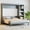 Gray, variant on Euroco Wood Queen Size Murphy Bed with Shelves and Cabinets, Convertible Wall Bed with Bookcase, White