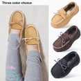 thumbnail image 6 of NCCB Boy's Moccasin Slippers Memory Foam Nonslip Indoor Outdoor shoes Beige 5, 6 of 6